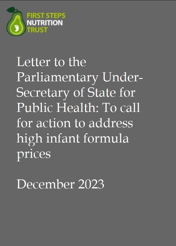 Letter to the Parliamentary under secretary of state for public health