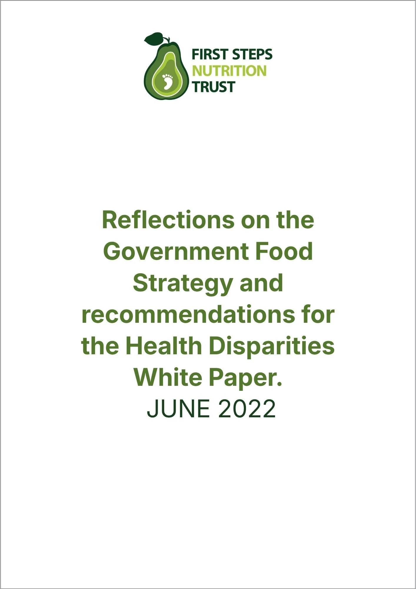 Reflections on the Government Food Strategy and recommendations for the Health Disparities White Paper June 2022
