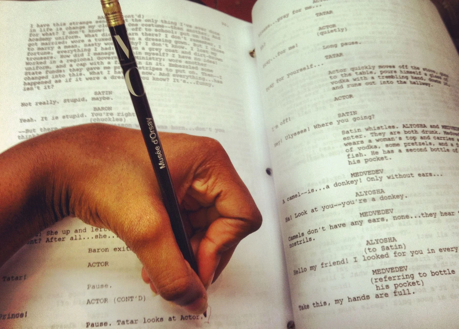 Actor marks up script.jpg
