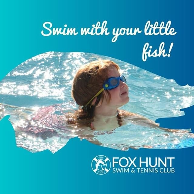 Teach your little ones how to swim! 💦 You can reserve our shallow lanes for your little fish (non-swimmers - 7 years and under) for exercise and parent-guided instructional swim. ⠀
⠀
📌Pool opens Friday, June 19th - 11 am⠀
⠀
⠀
#foxhuntpool #fxpool #