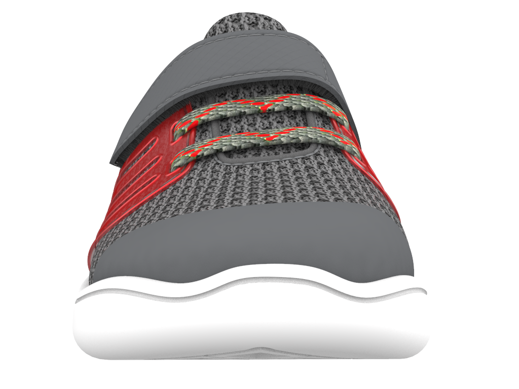 Infant Cage Grey Knit with Metallic Red Cage front 2.png
