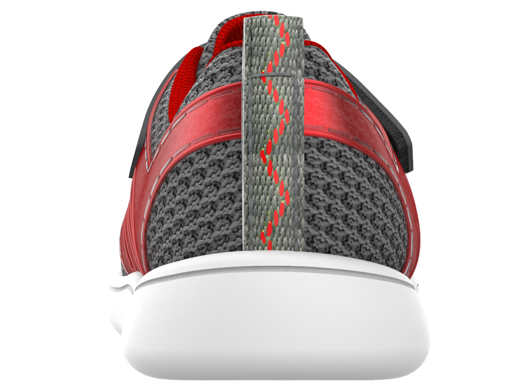 Infant Cage Grey Knit with Metallic Red Cage heel.png