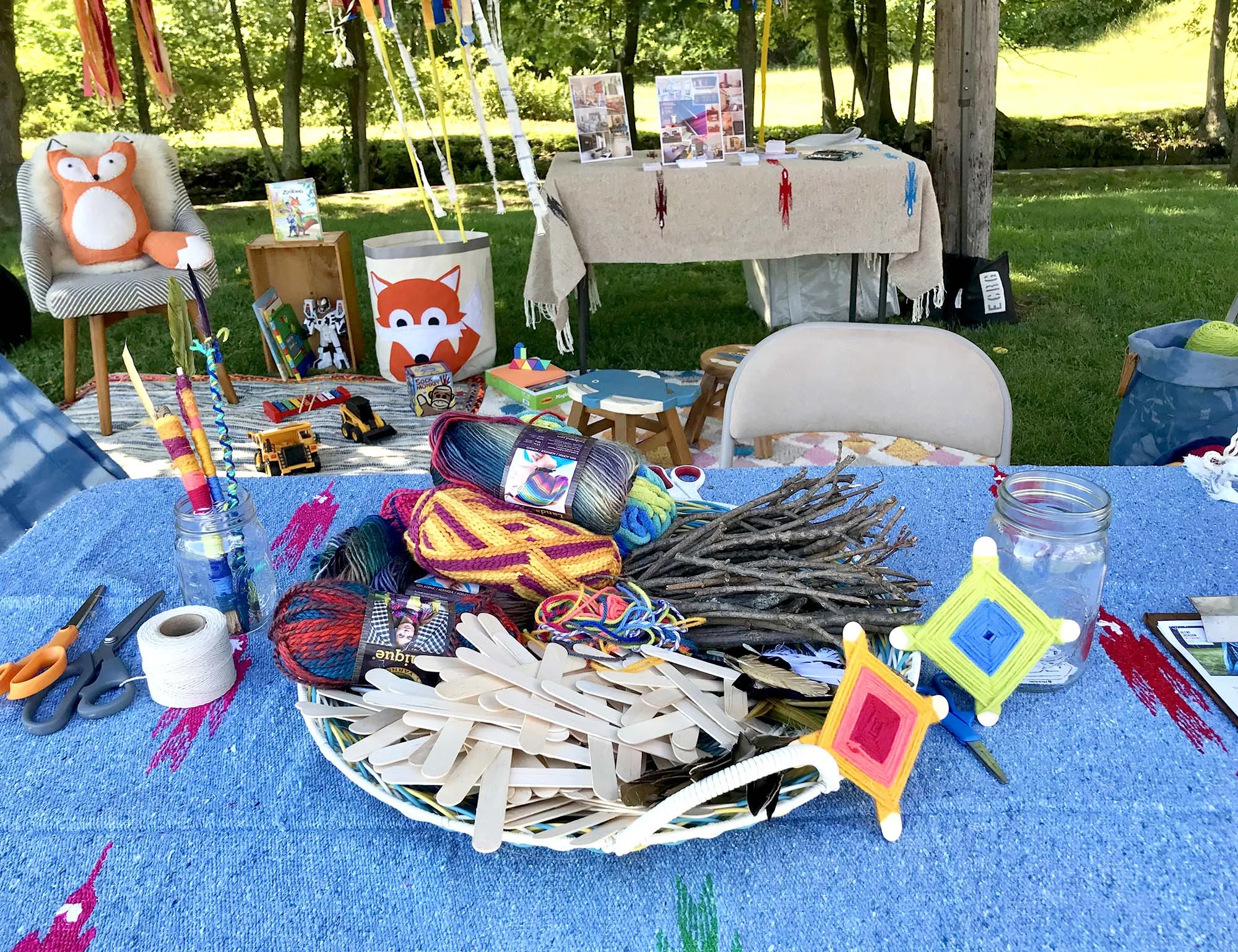  Textile art and custom-dyed Shibori teepee by Sarah Diaz-Bird 