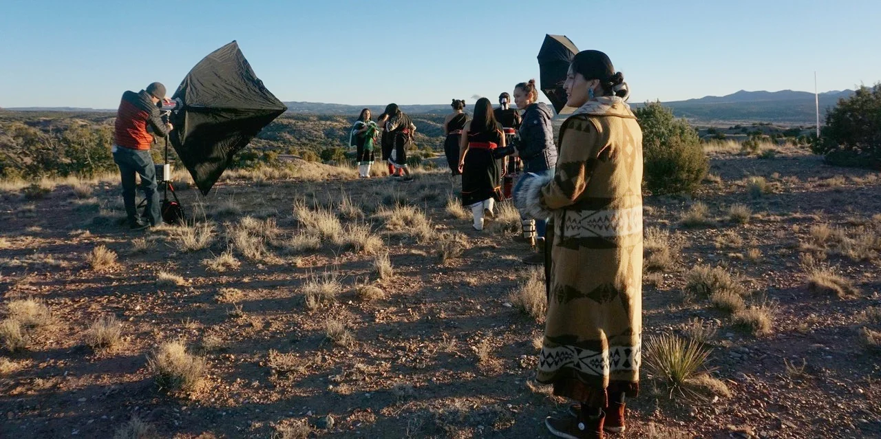 On site Cochiti Pueblo Fashion Shoot. Cara Romero Photography x Indigenous Goddess Gang 2018