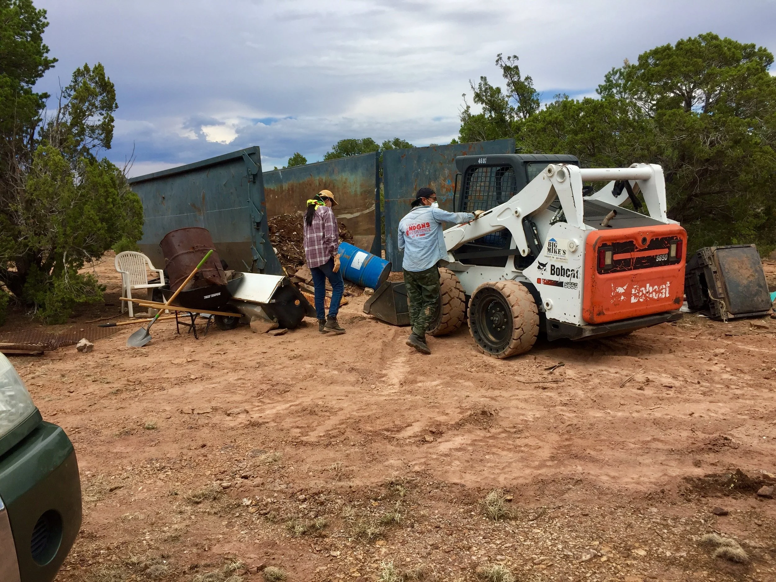 We went through each parcel of trash. Recycling what we could.