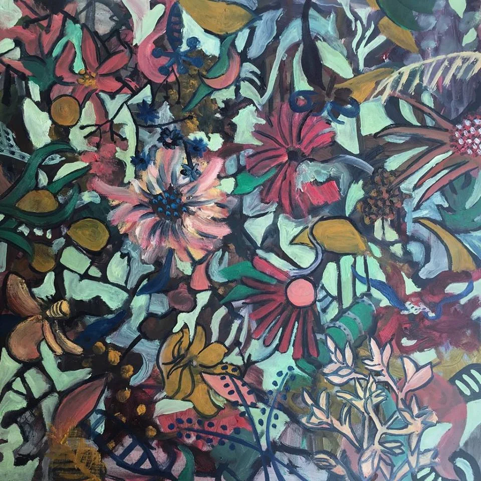 Flowers-Oil on Canvas-50 x 50 cm-2016-Dubai Sold