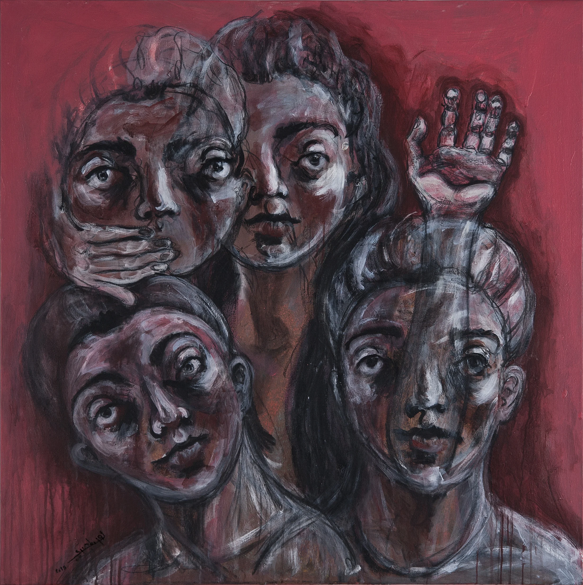 Spirits-100x100 cm-Acrylic on canvas-2015-Dubai
