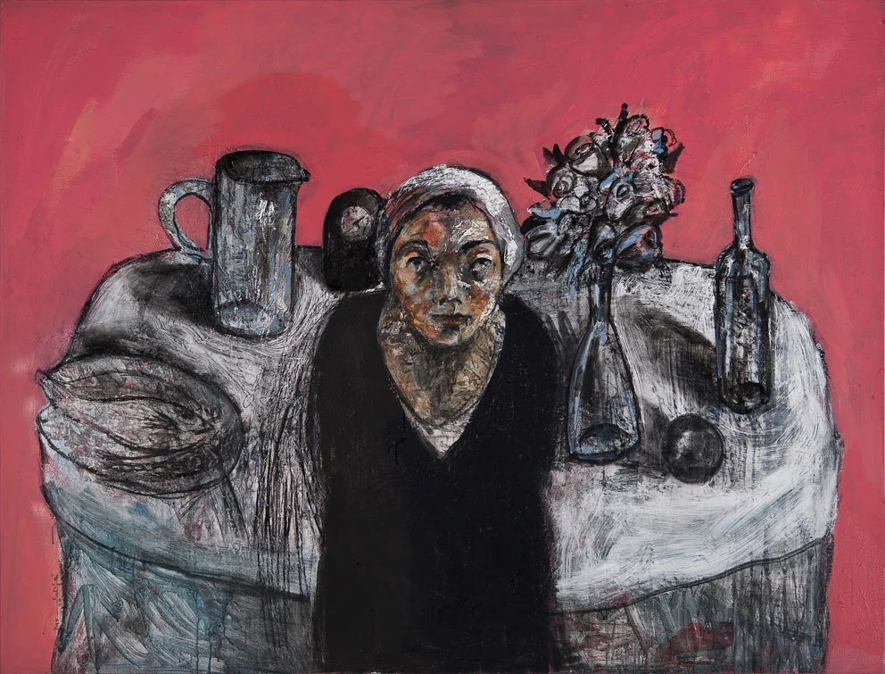 ‘Untitled--128 X 168 cm.-Mixed media on canvas-2015-Dubai Sold