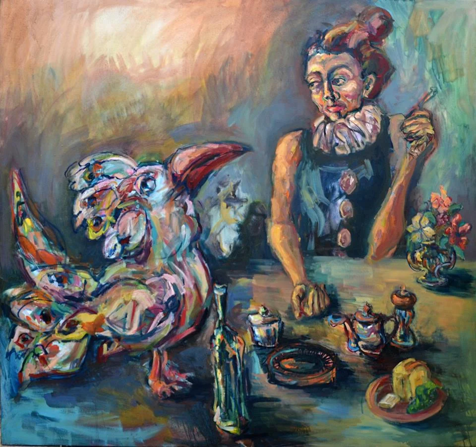 Untitled-140×140 cm-Oil on canvas-2014-Damascus Sold