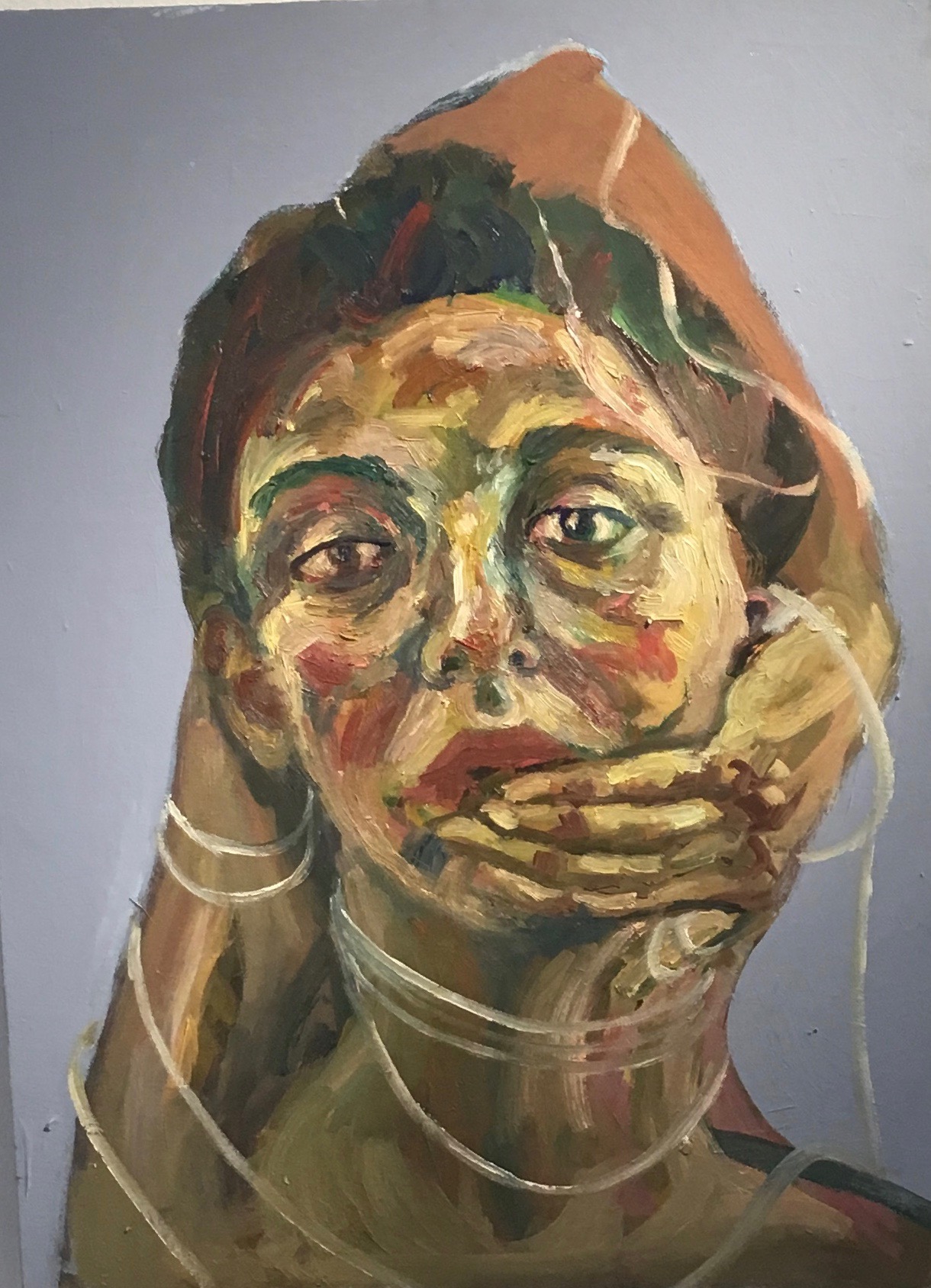 Tied Portrait-60 x 45 cm-Acrylic on Canvas-Manila- 2016 Sold