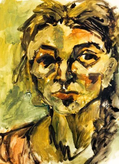 Self Portrait-A3 Size-Acrylic on paper-2014-Dubai