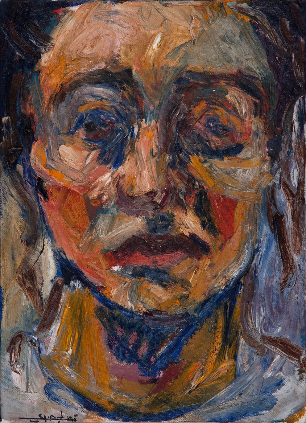 ‘Self Portrait’-33 x 24 cm.-Acrylic on Canvas-Dubai-2014