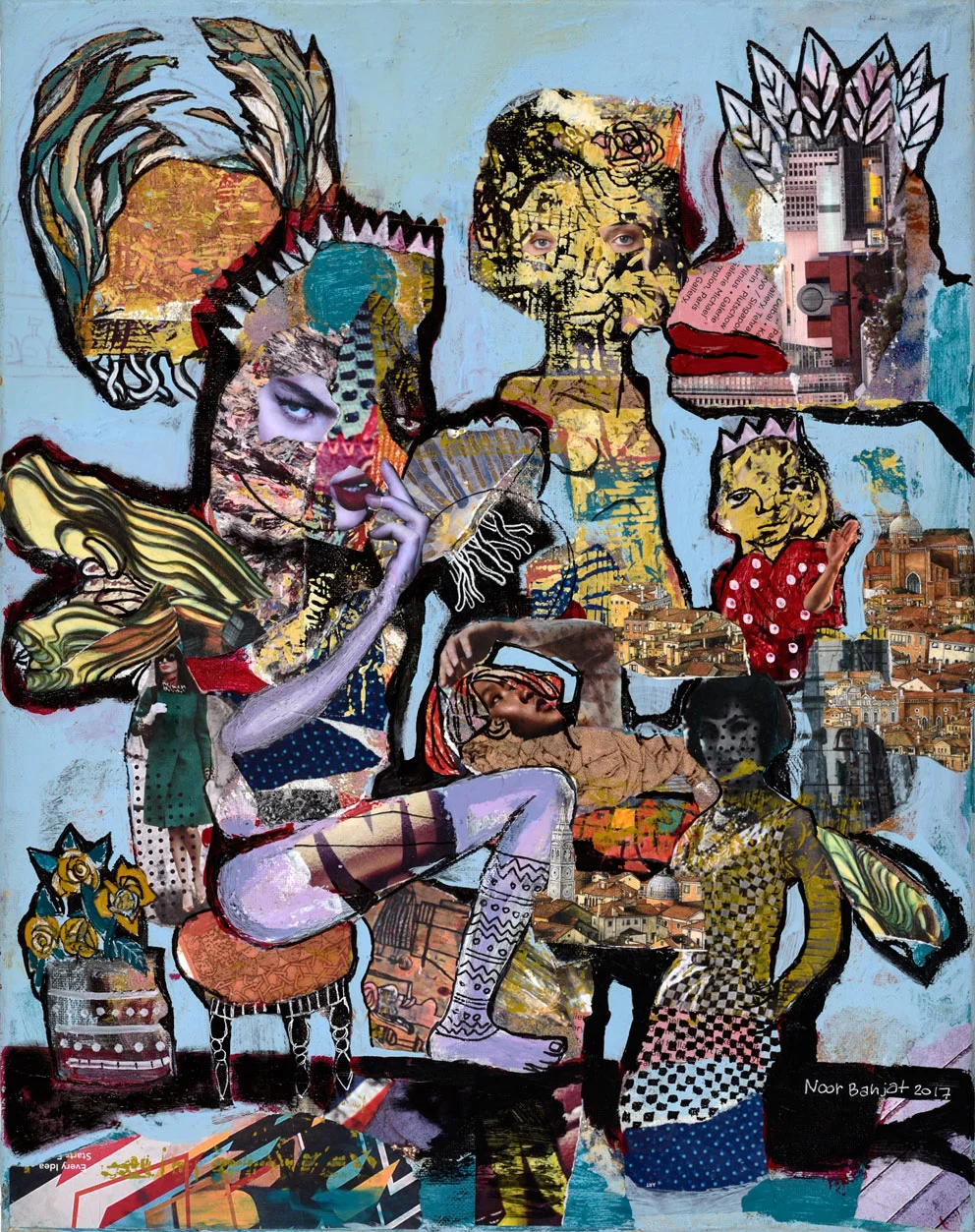 Untitled-Mixed media on Canvas-A3 Size-2017-Dubai