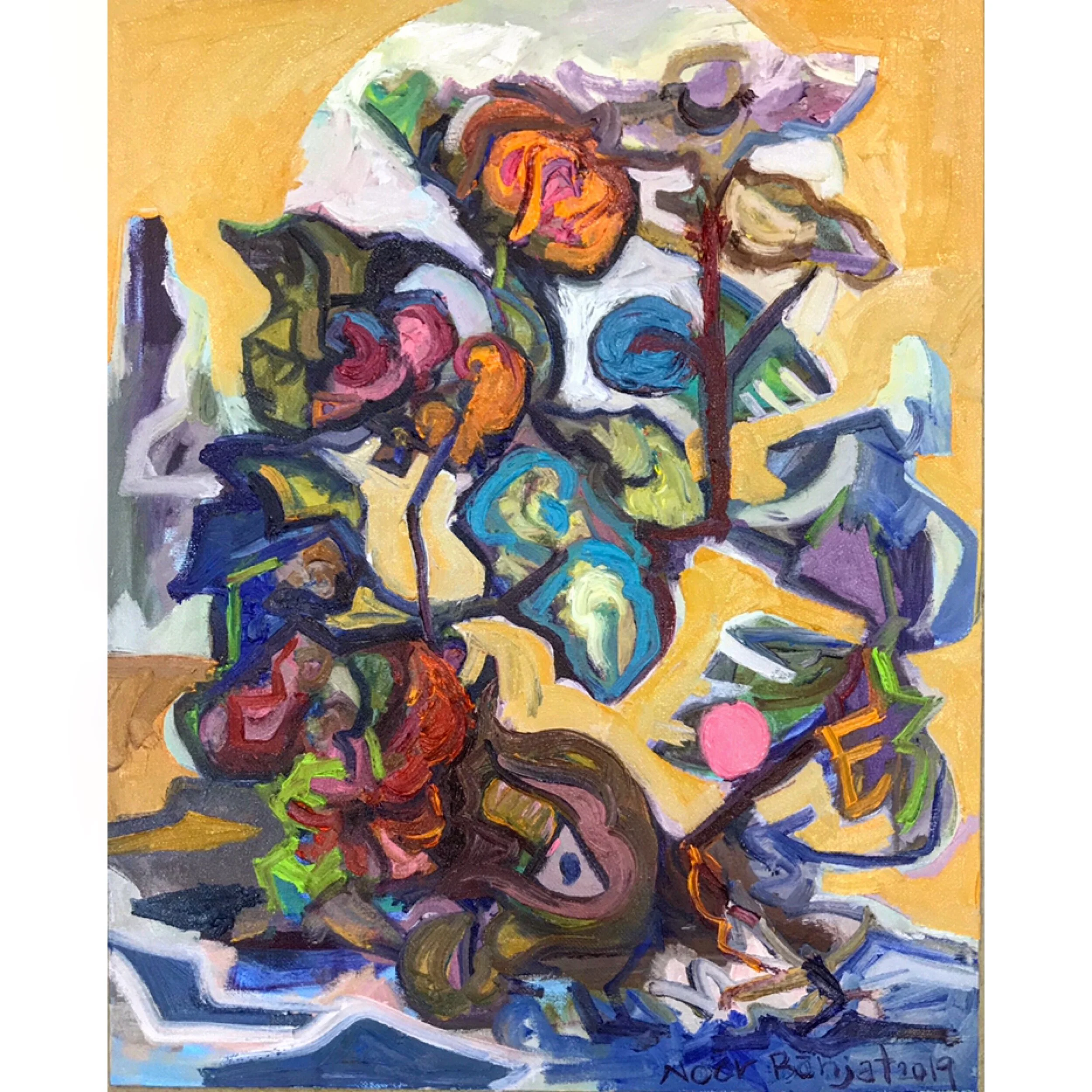 ABSTRACTION 1 -OIL ON CANVAS-A3 SIZE-2019-DUBAI