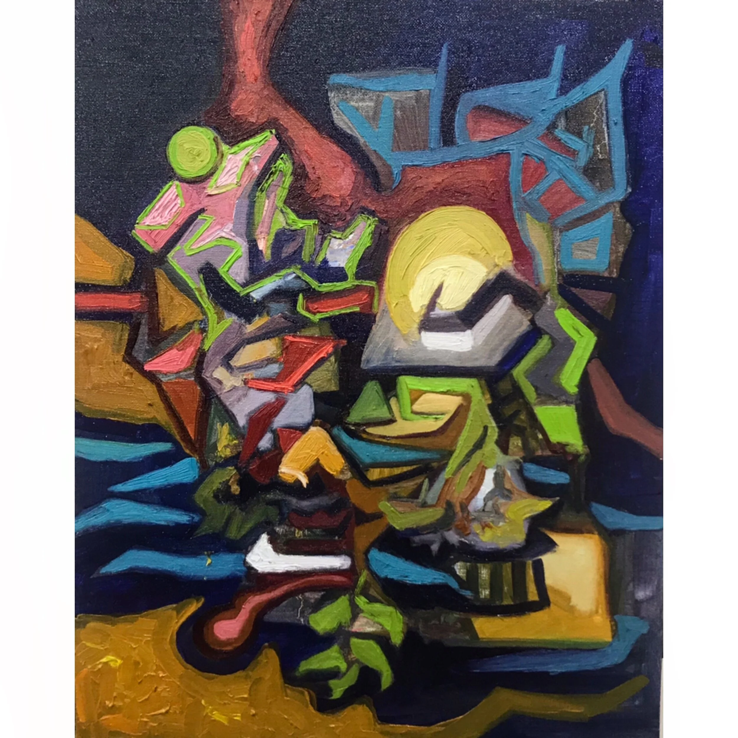  COMPLEXITY ABSTRACTION 3-OIL ON CANVAS-A3SIZE-2019-DUBAI 