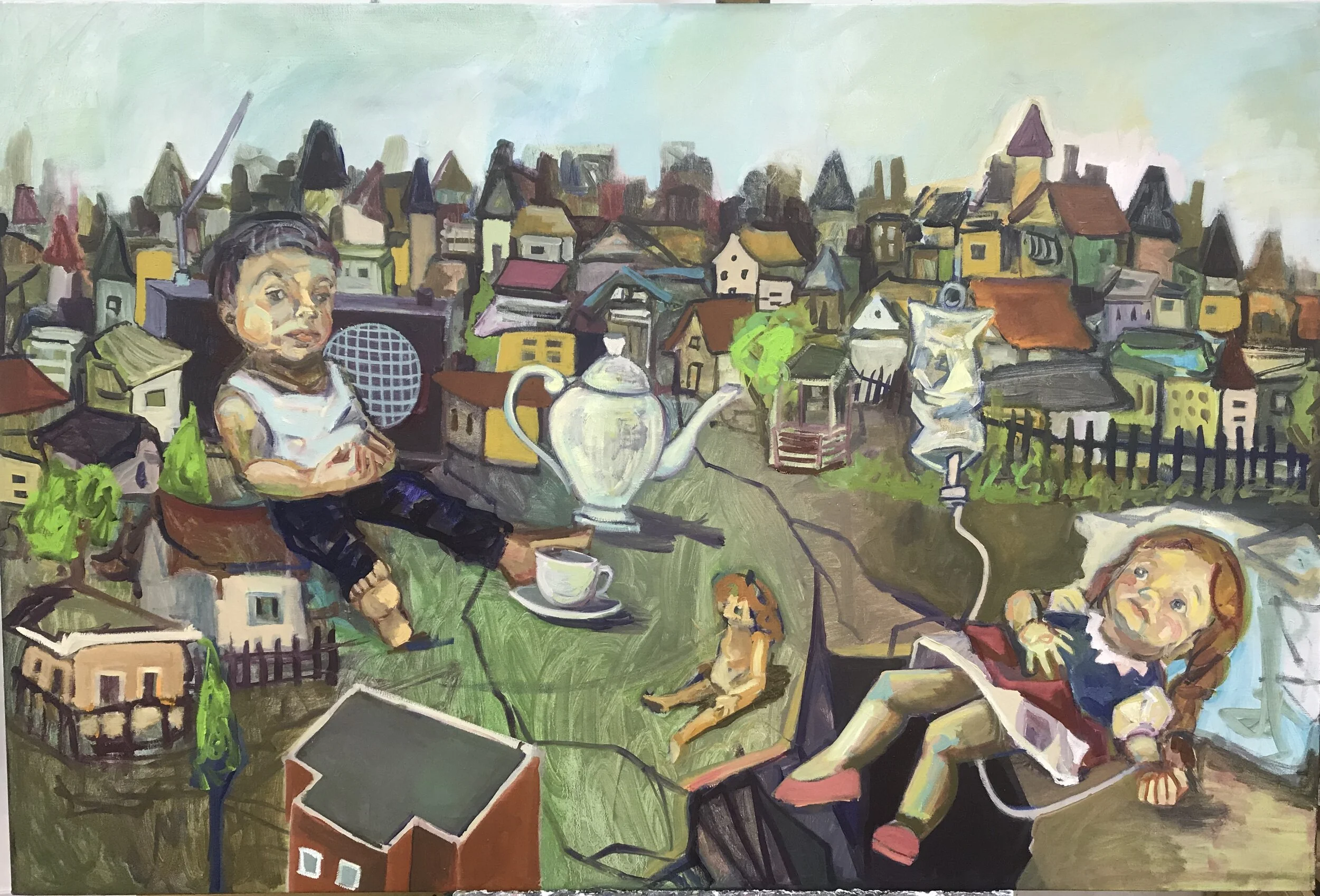 The news-110x150-Oil on canvas-2018-Dubai