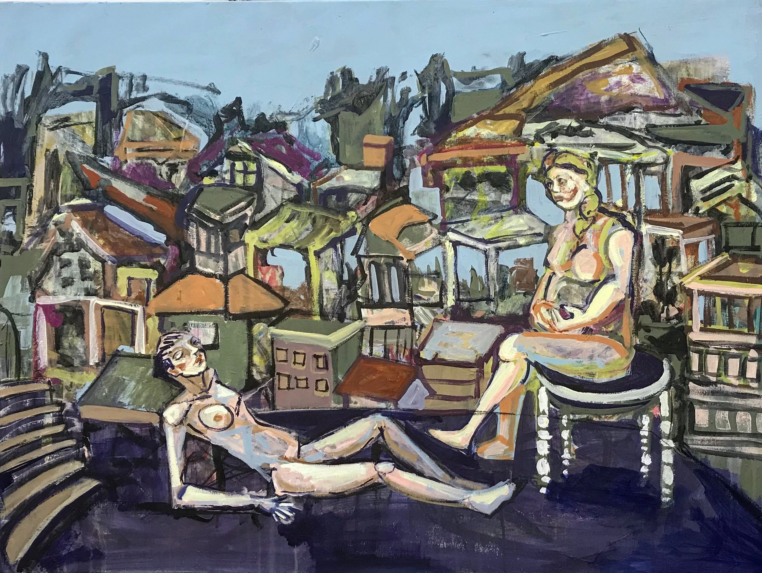 Belonging-Acrylic an Canvas-70x100cm-2018-Dubai