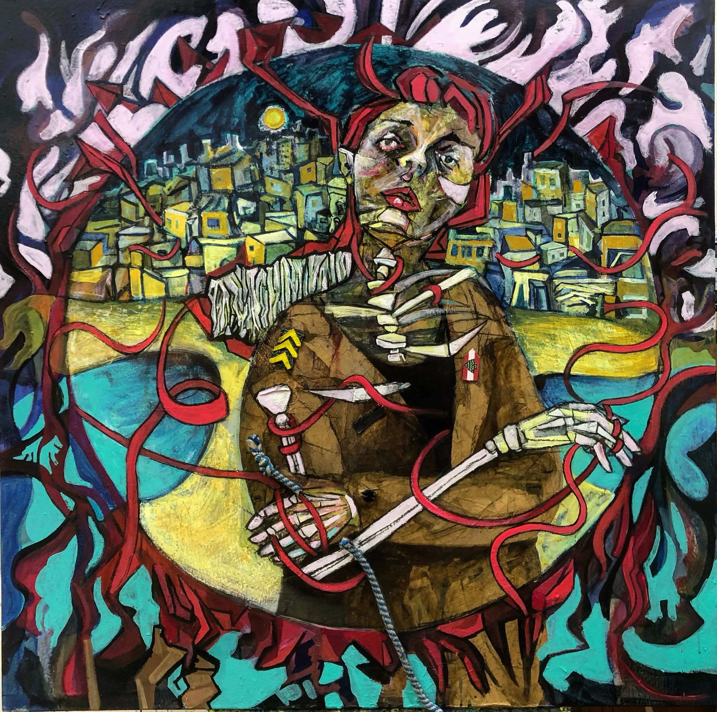 Beirut-120x120cm-Acrylic on canvas-2020