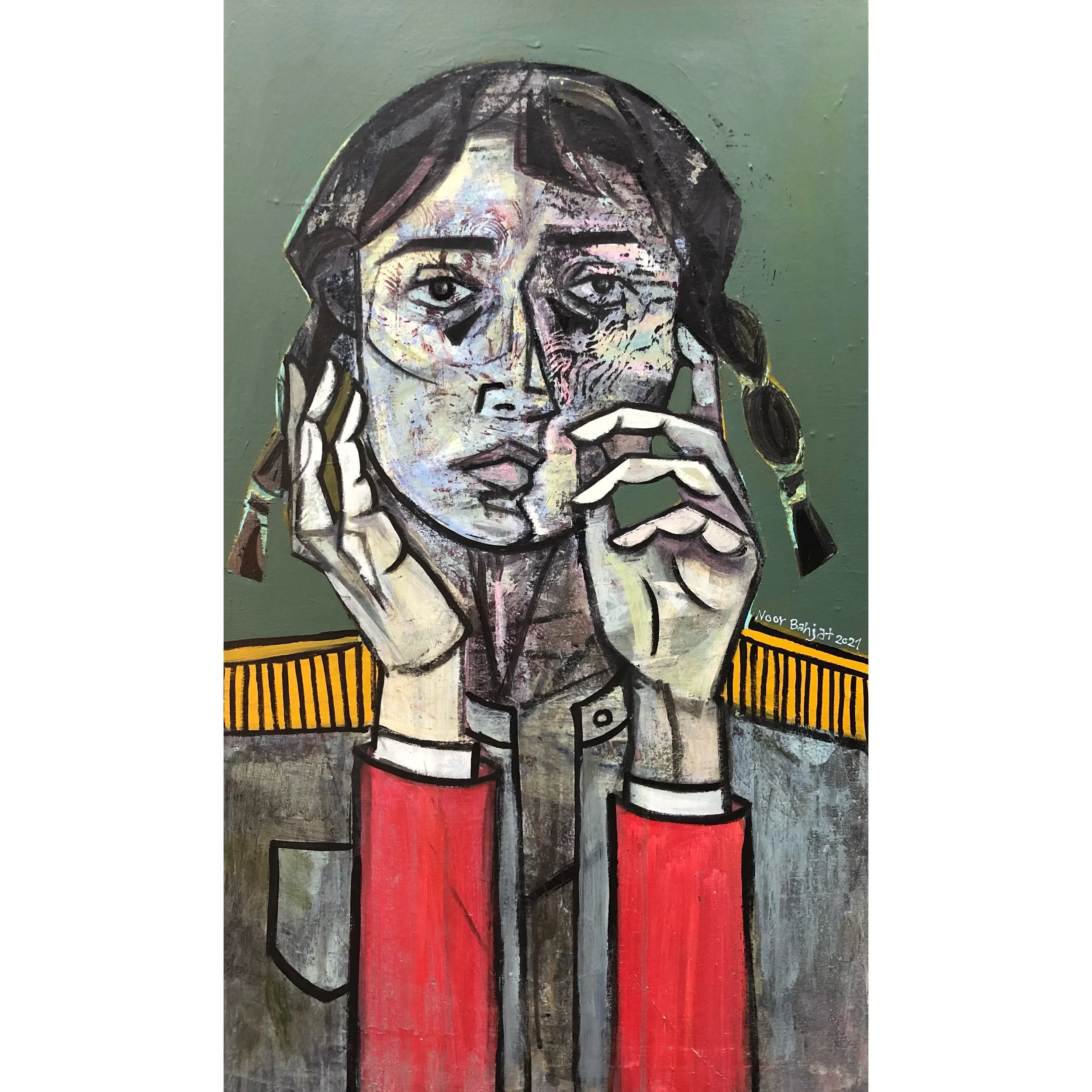 High school girl 2-88x51 cm -Acrylic on canvas-2018-Dubai