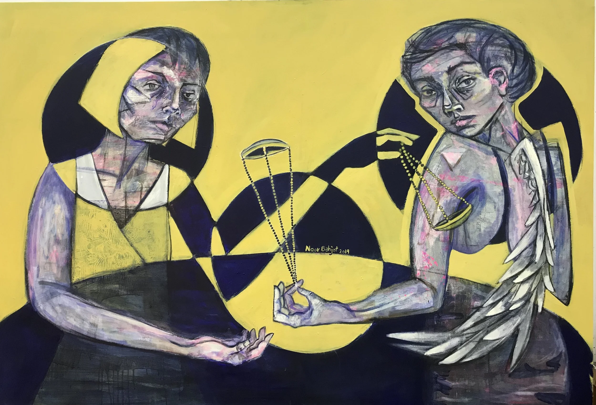 Balance game-110x160cm- Acrylic on canvas-2019-Dubai