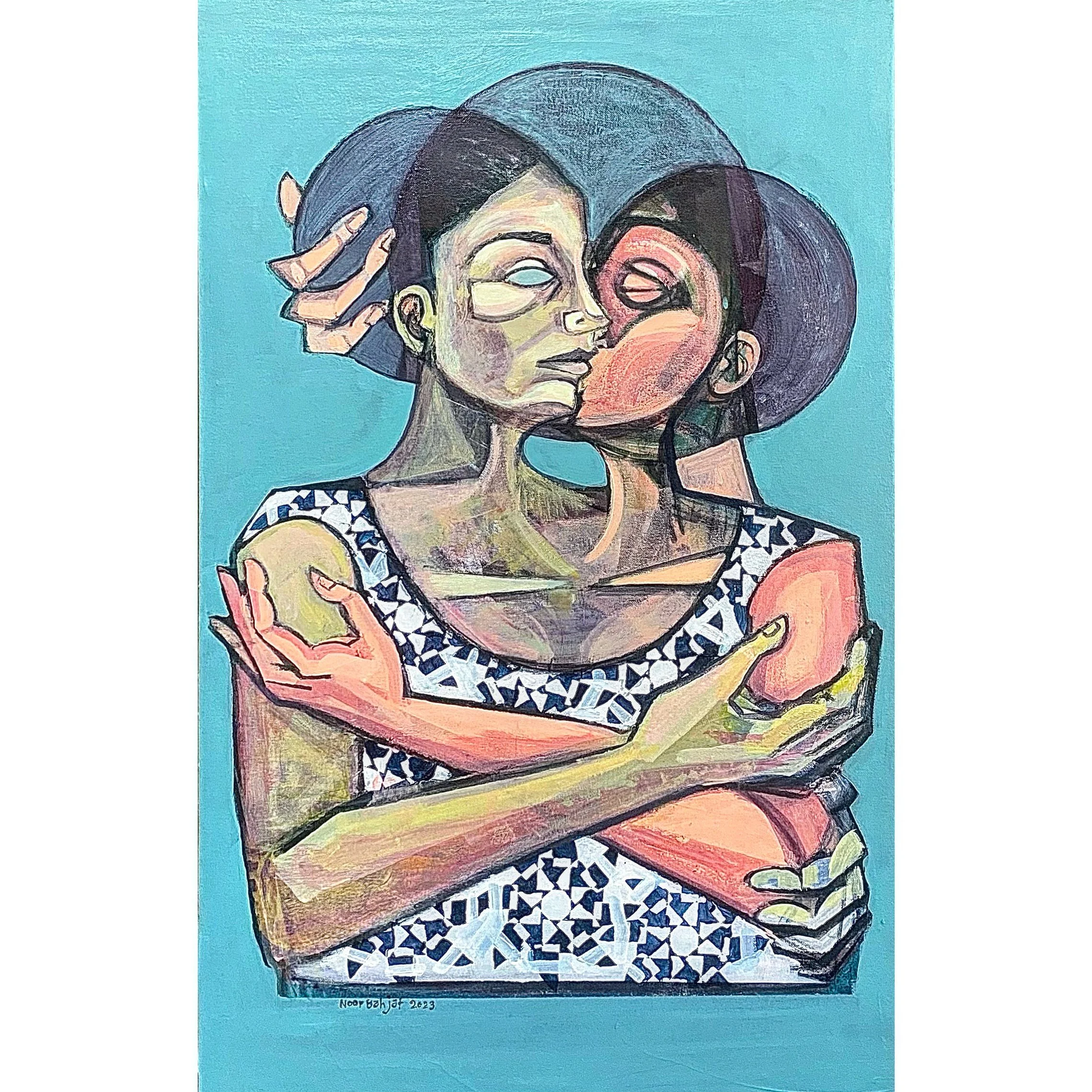 This Kiss-80x50cm-Acrylic on canvas-2023-Dubai