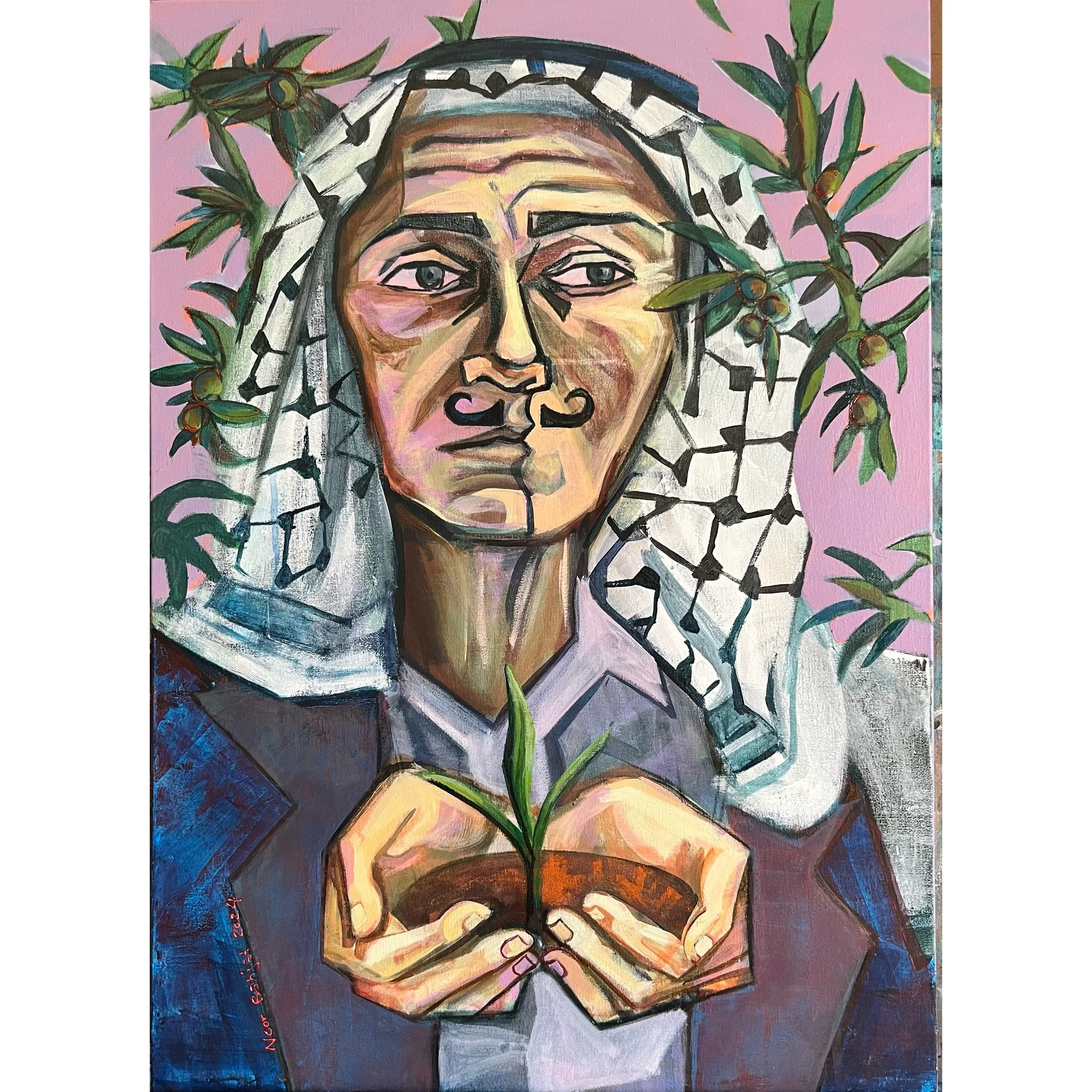 A real man-70x50cm-Acrylic on canvas-2024-Dubai