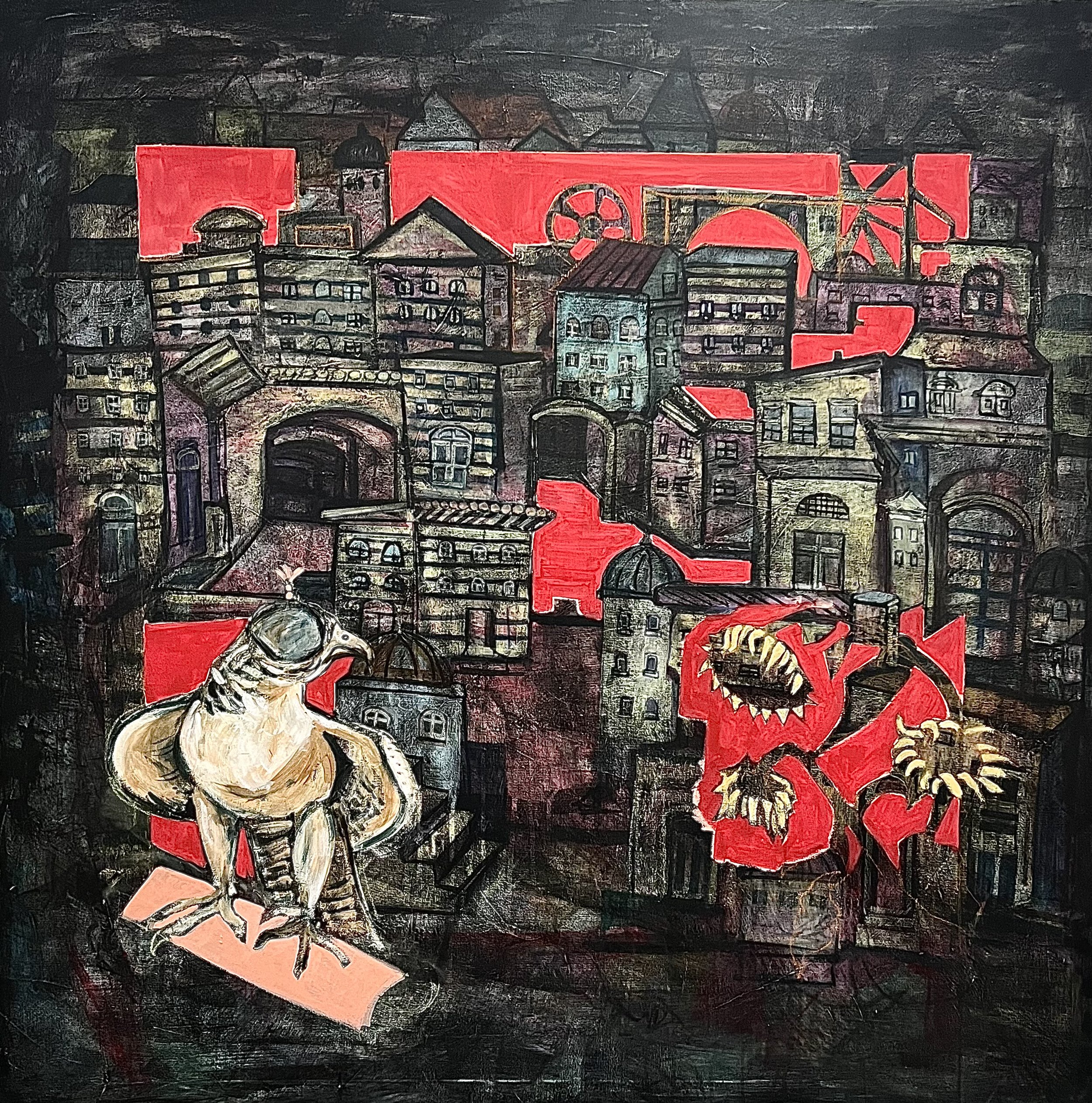 Darkness-120x120cm-Acrylic on canvas-2024-Dubai