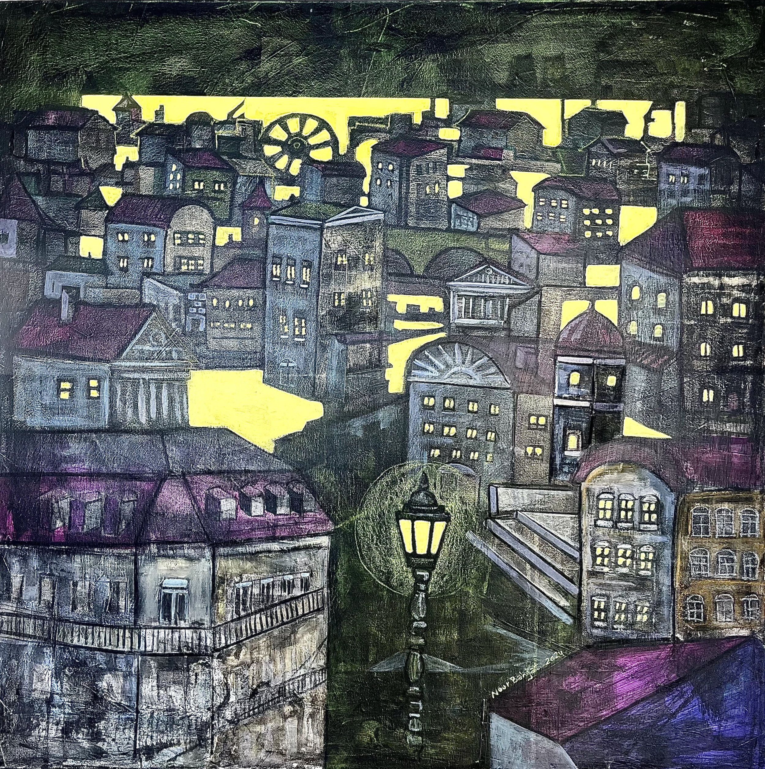 Displacement-80x80cm-Acrylic on canvas-2024-Dubai