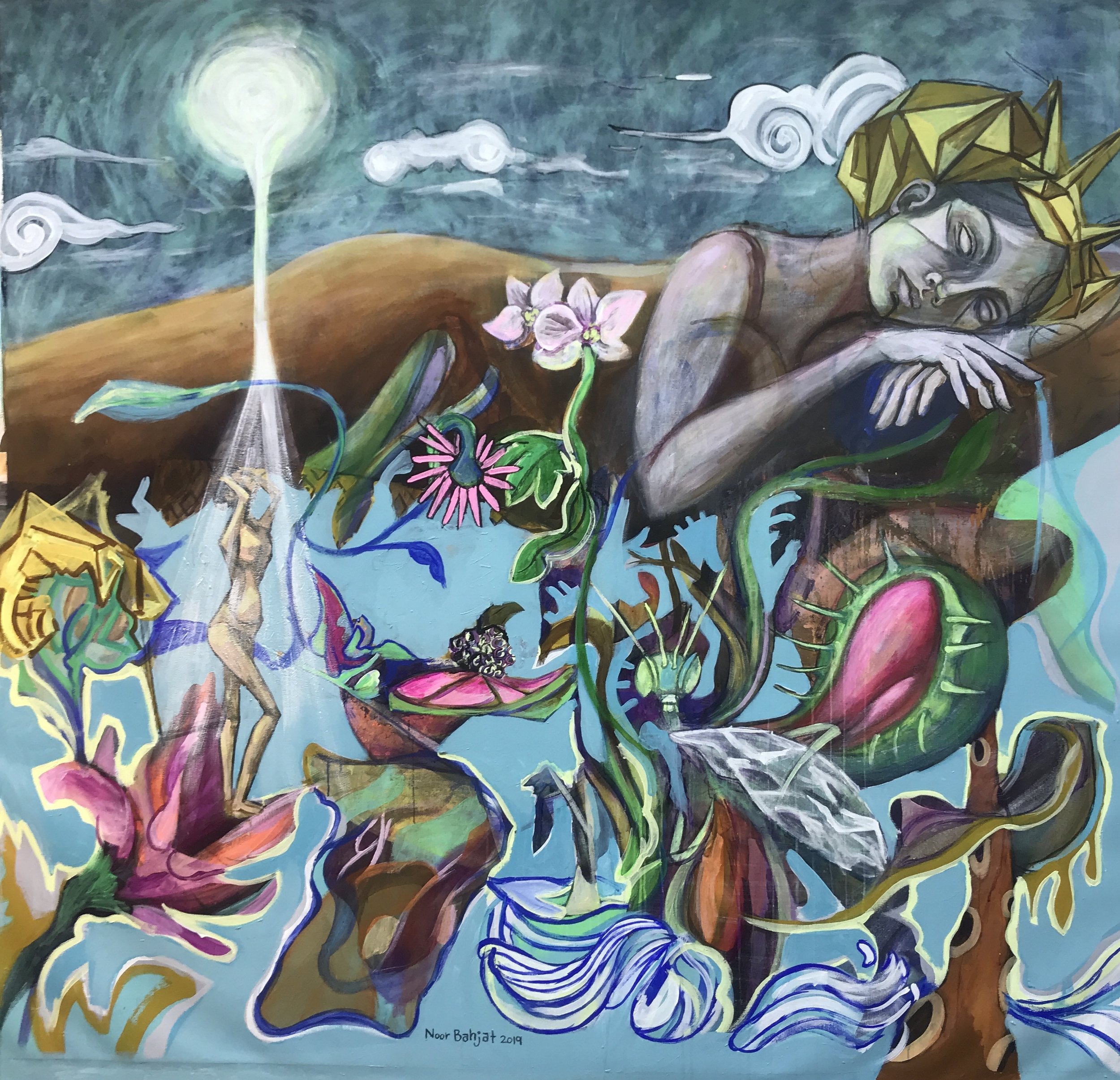 Bath of Light-200x200cm-Acrylic on canvas-2019-Dubai