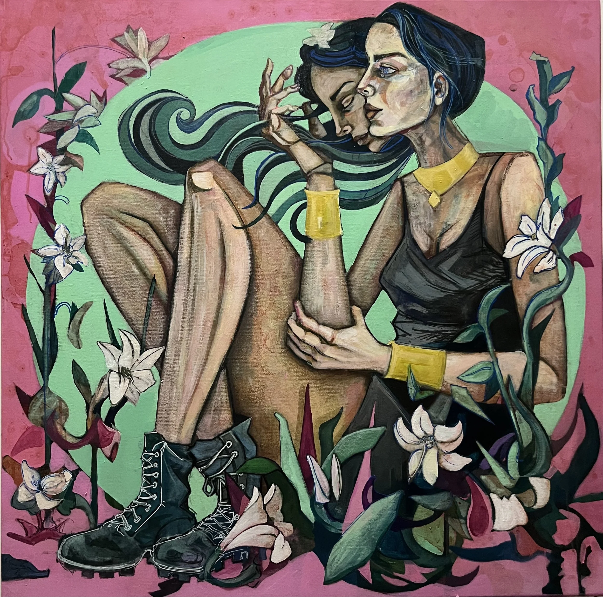 Rising-90x90cm-Acrylic on canvas-2025-Dubai