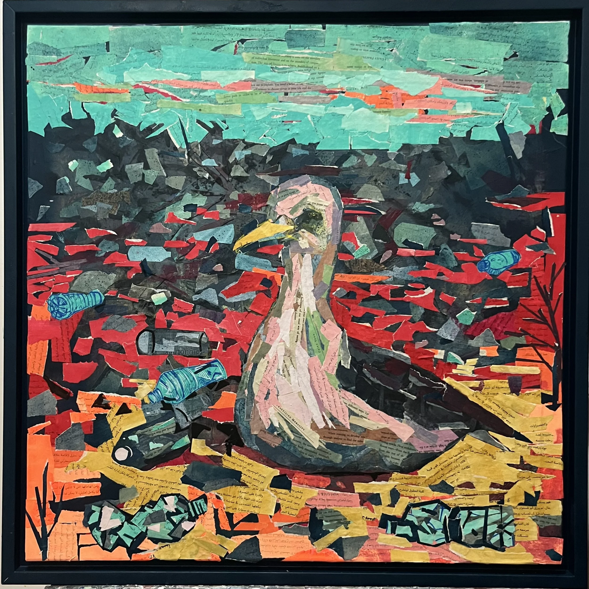 The last breath-70x70cm-Mixed media on canvas-2025-Dubai