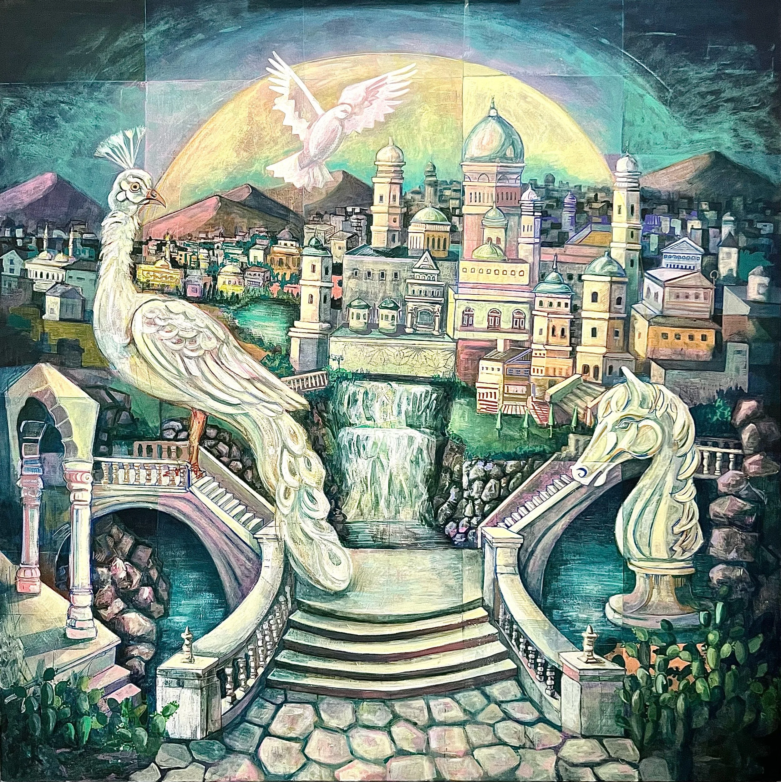 Once upon a time-150x150cm-Acrylic on canvas-2024-Dubai