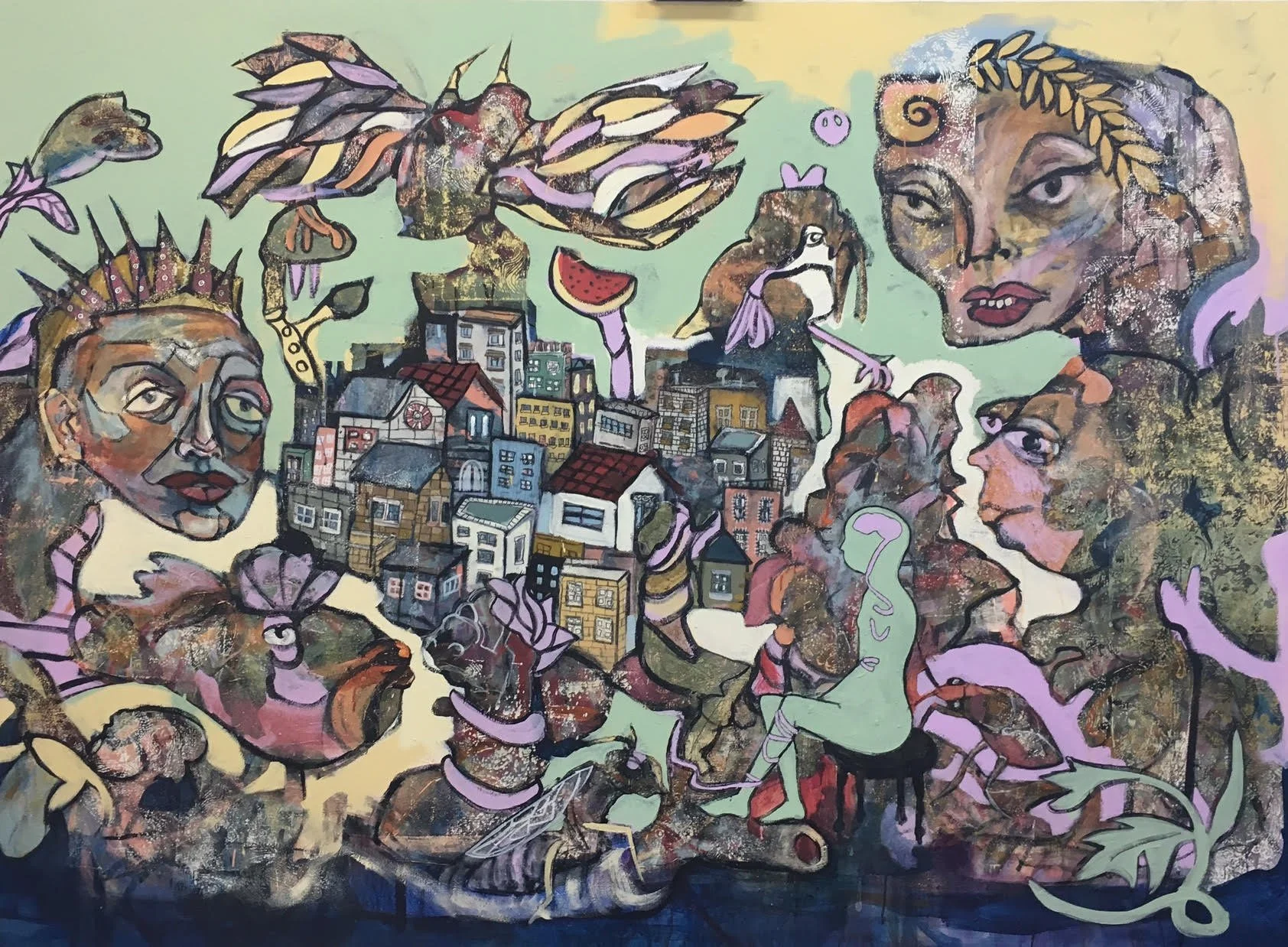 Purple Power-155x204cm-Acrylic on canvas-2017-Dubai