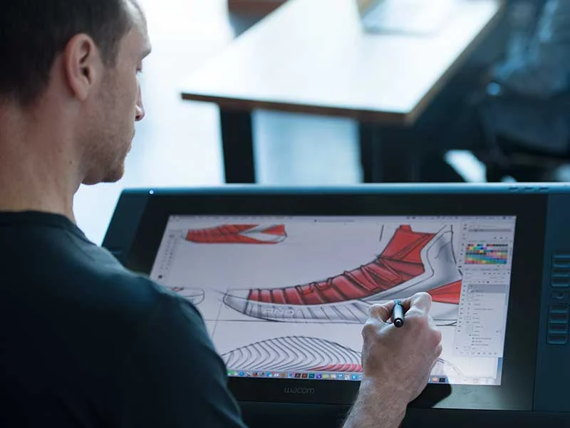 freelance footwear designers sketching