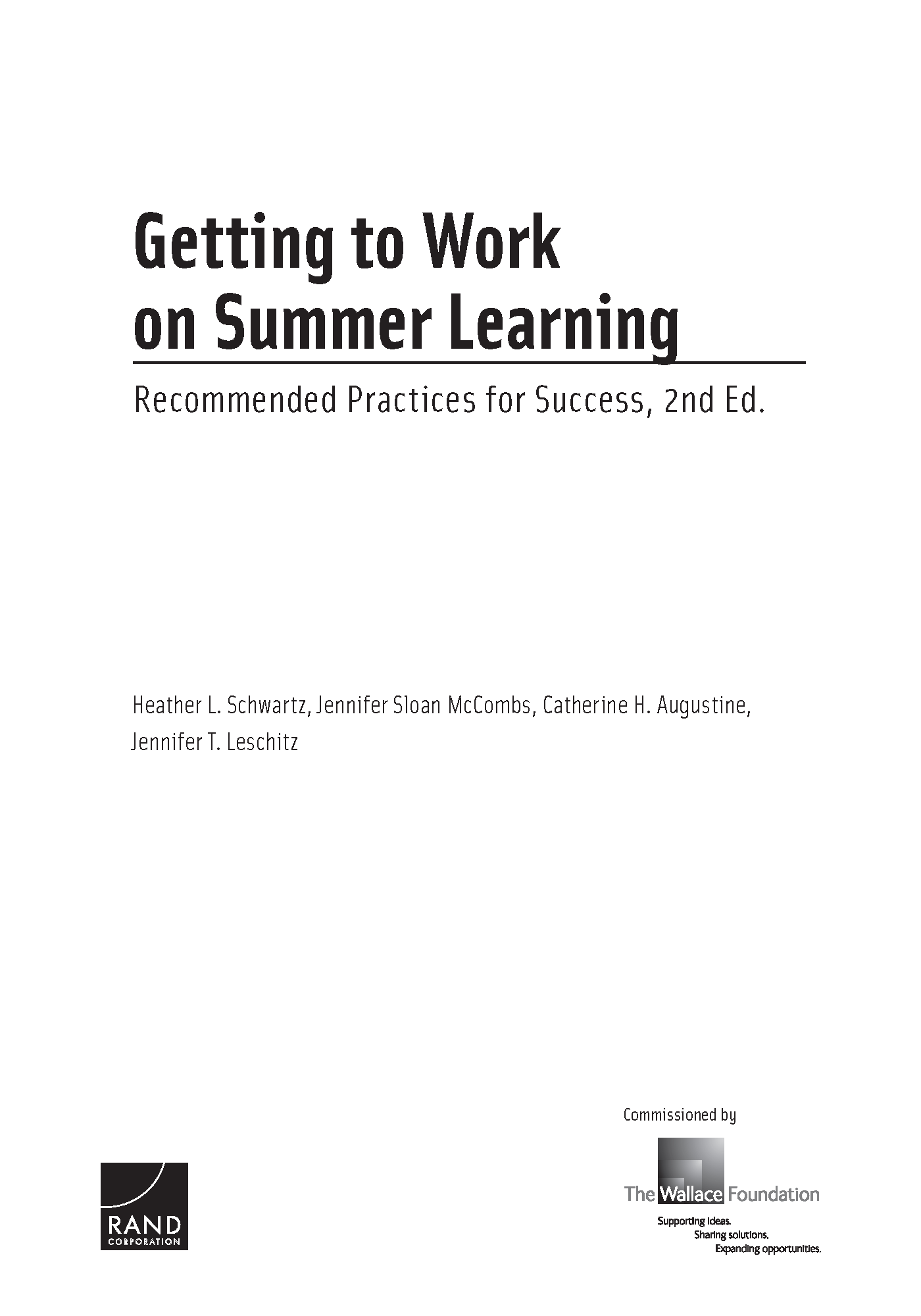 Getting to Work on Summer Learning