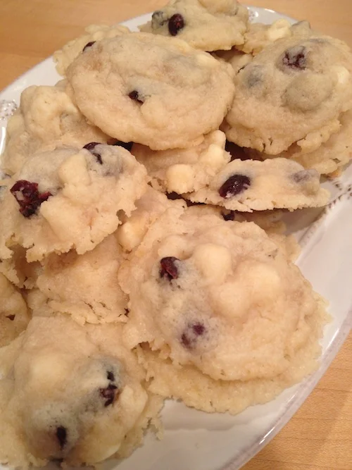 White Chocolate & Cranberry Shortbread Cookies