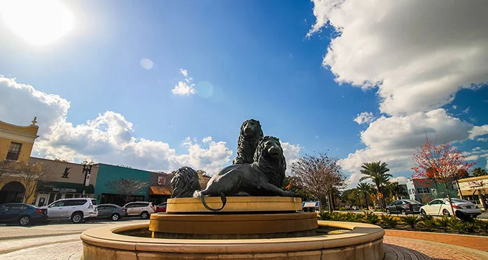 Lion statues in San Marco Square | Jacksonville, Florida