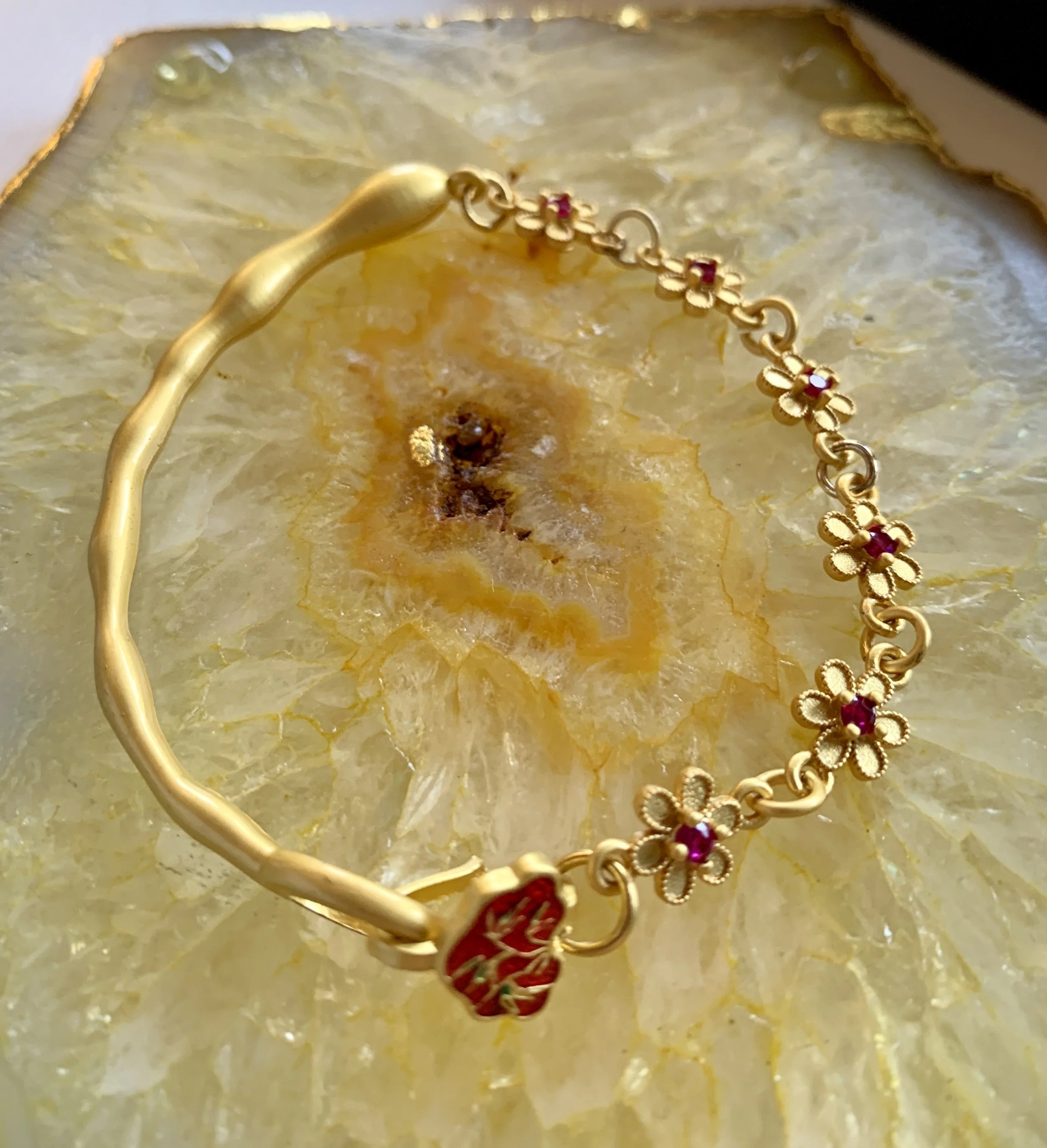 Lucky Lotus Half Bangle
