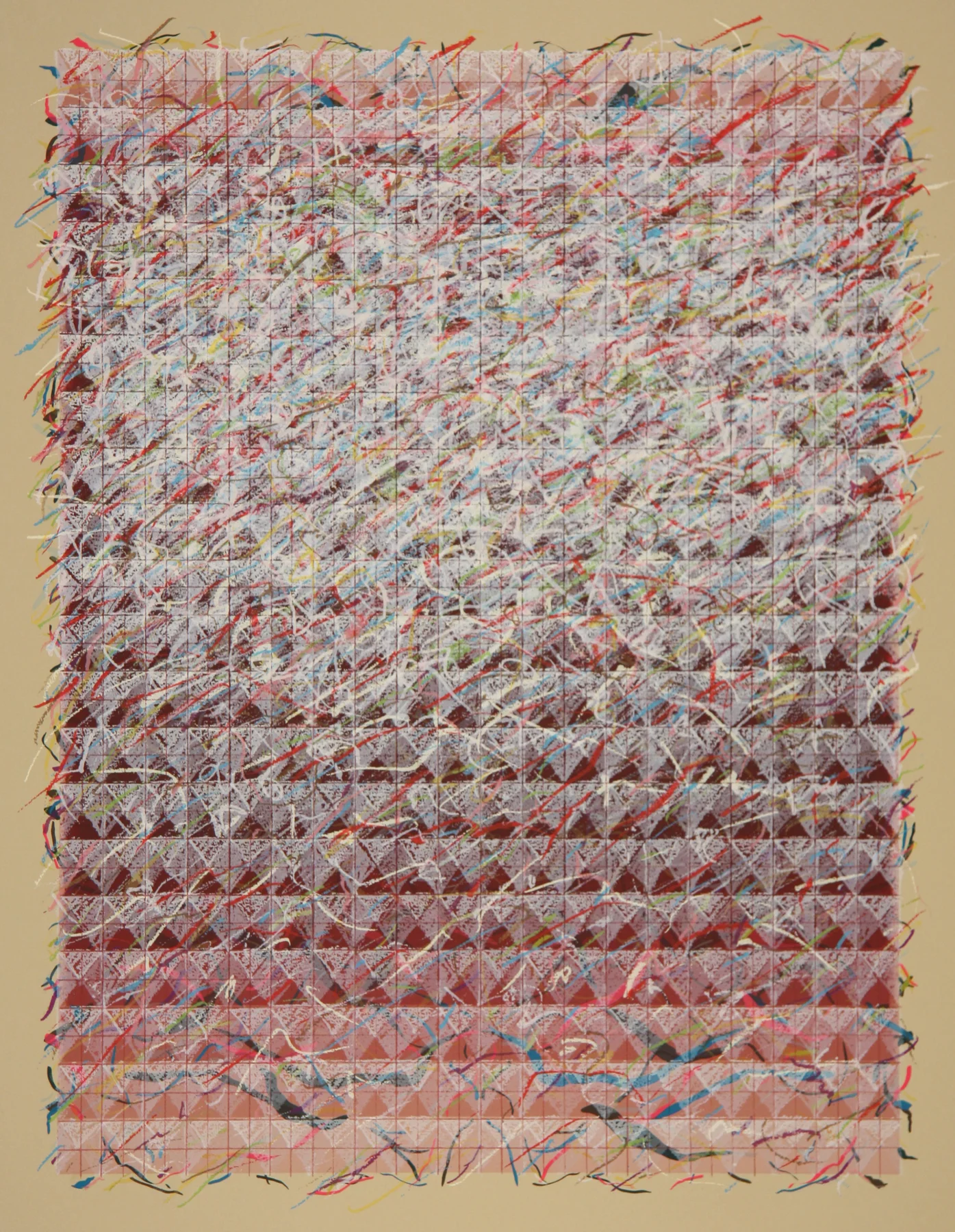 Rhombus 1981, 30-c screenprint, 26" x 20" (proofs only), ed: 30. $2500. (rare)