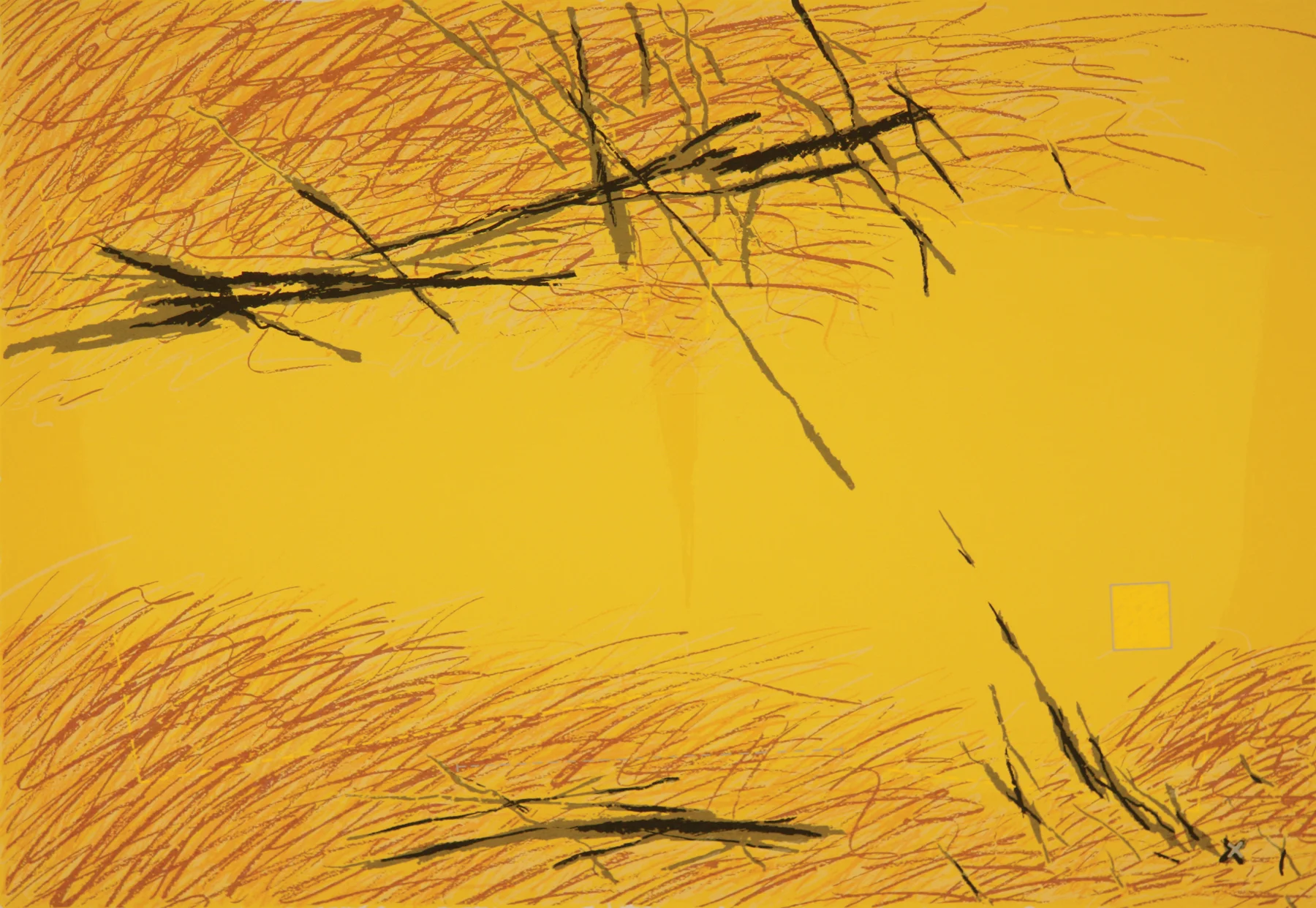 Mustard Fields 1990, 9-color screenprint, 21.75"x 29.75", ed: 37. $750.