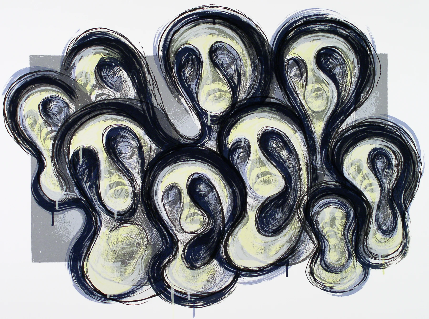 Guardian 1991, 9-c screenprint, 22" x 30", ed: 62 . $1250.