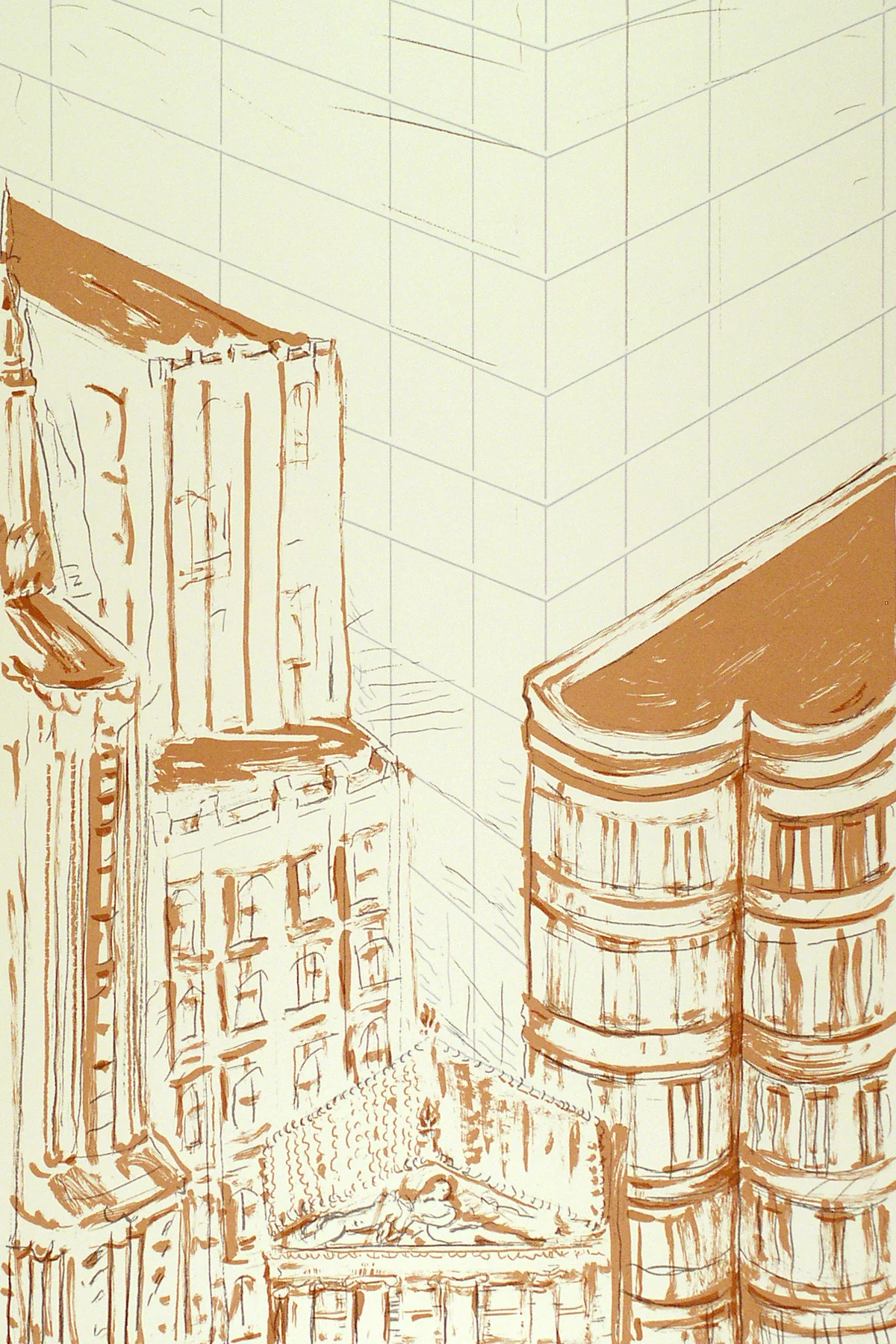 Hudson Group 1996, 5-color screenprint, 41"x28.5", ed: 39. $1000.