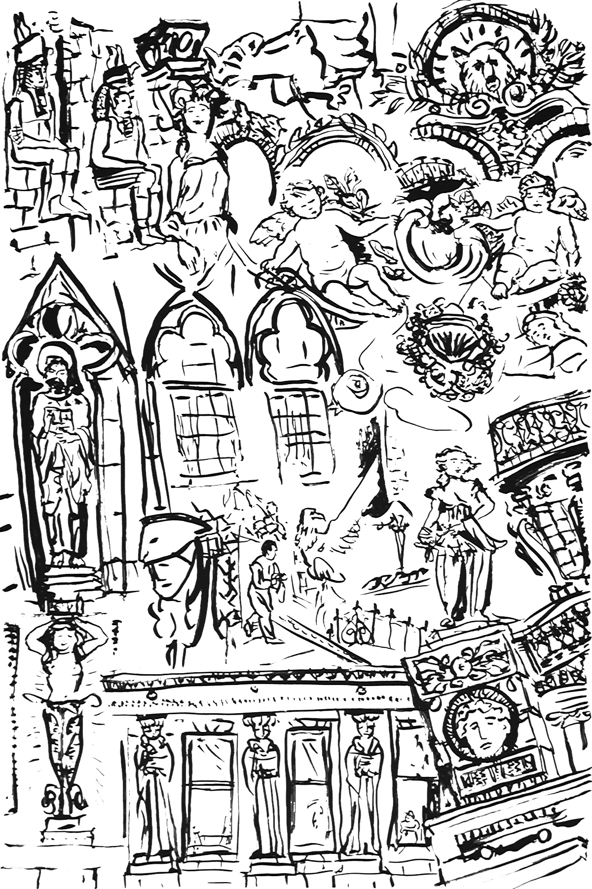 Vignettes 1996, 1-color screenprint, 41"x28.5", ed: 21. $650.