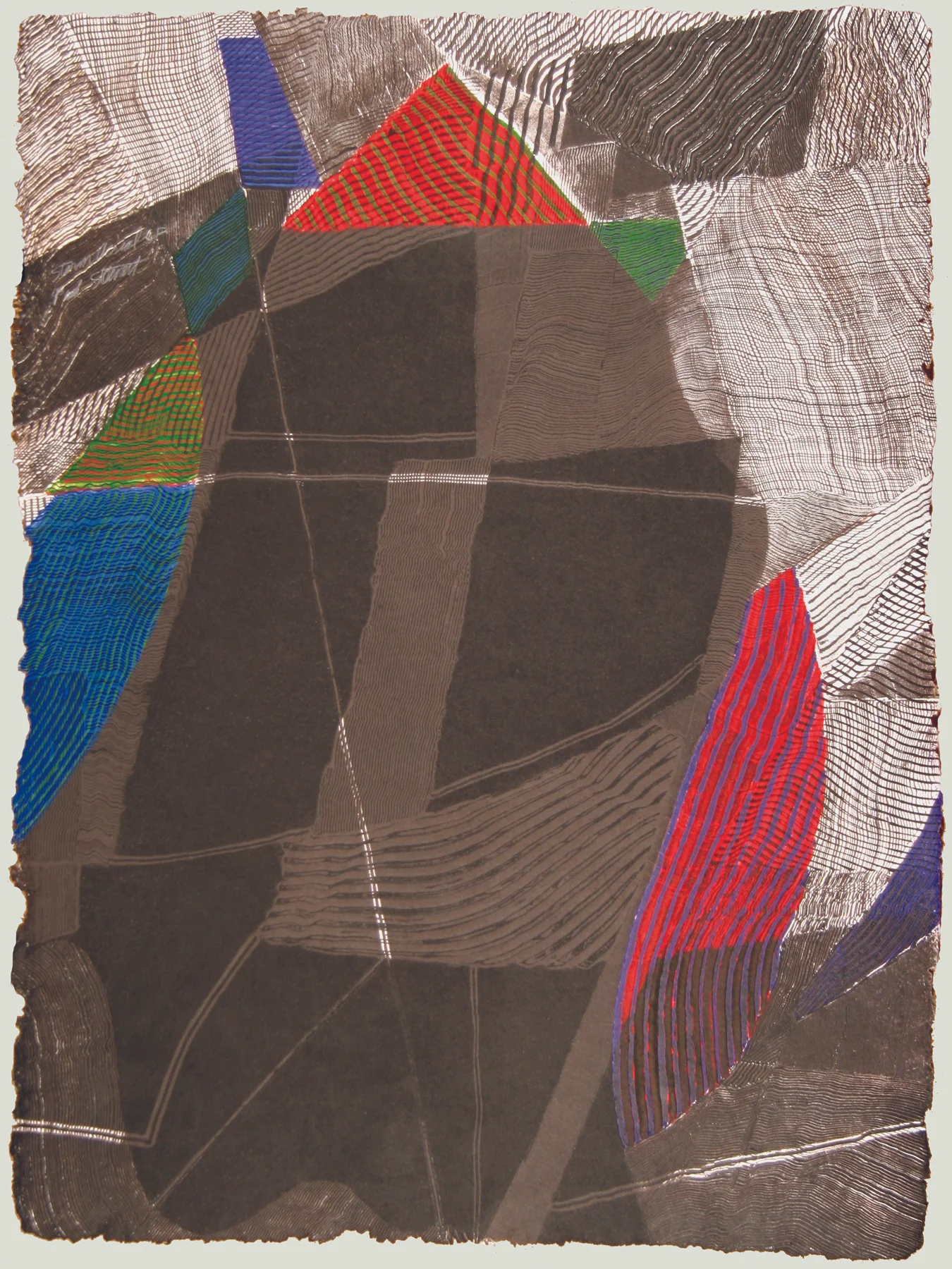 Storm Aerial 1996, high-relief intaglio, 38.5"x30.5", ed: 25. SOLD