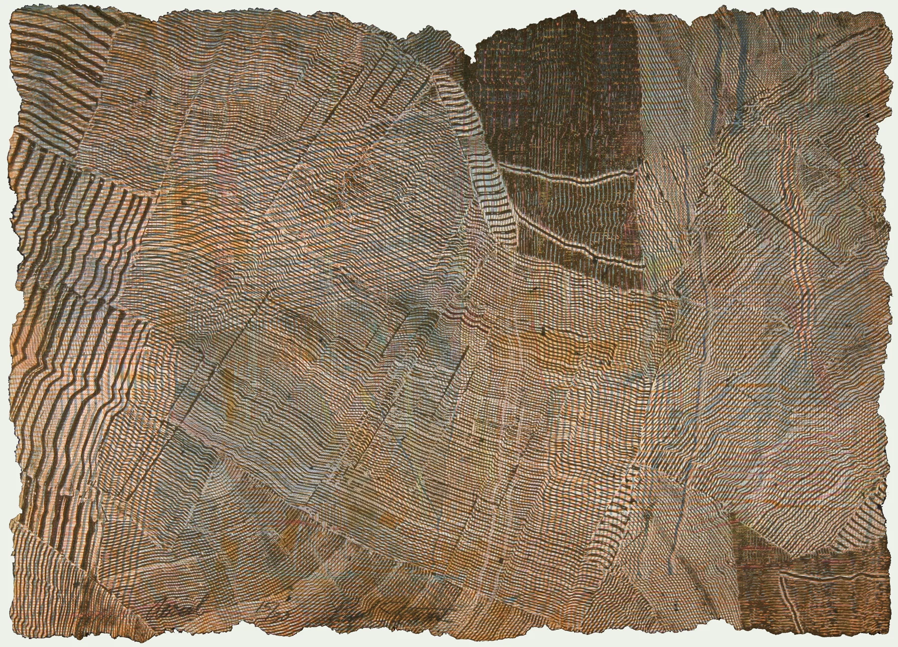 Aerial 1988, 4-c high-relief intaglio, 21" x 28", ed: 50. $1000.
