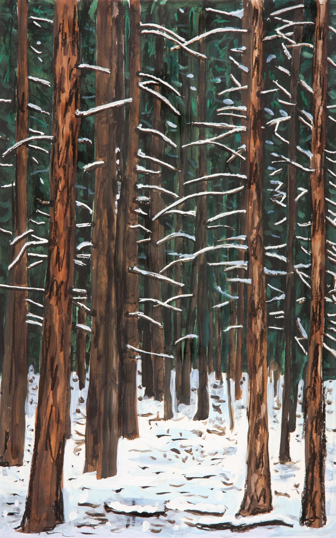 Deep Forest I 2012, hand painted pigment print, 34.25" x 22.5", ed: 4, $6000. (rare)