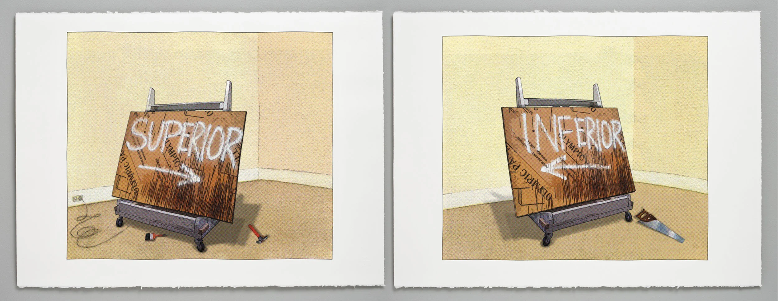 Superior + Inferior 2011, screenprint, 22” x 60” diptych, ed: 10, $2400.*