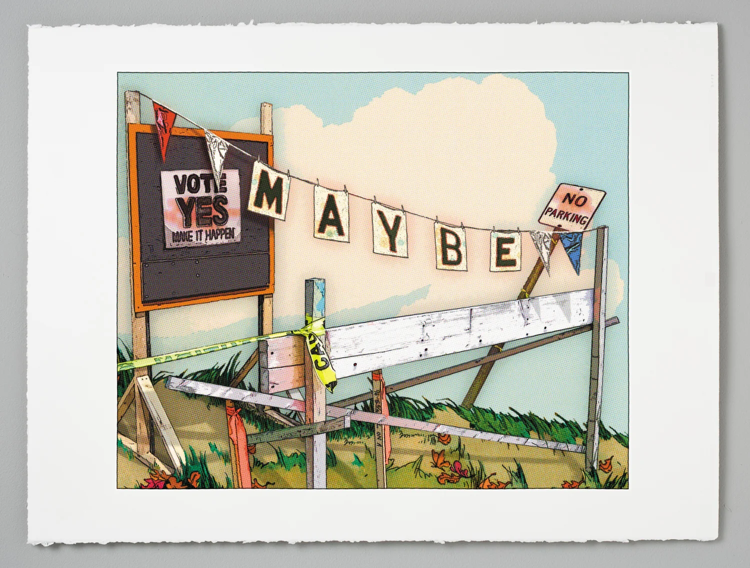 Yes, Maybe, No 2009, screenprint, 22” x 30”, ed: 10, $1200.*