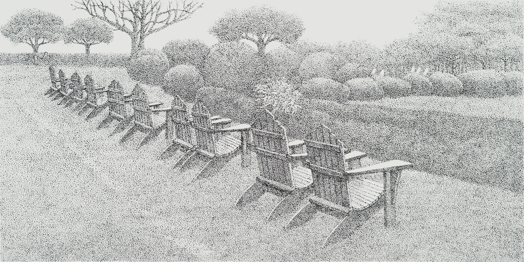 Chairs 1997, 1-c screenprint, 21.75" x 29.75", ed: 33, $500.