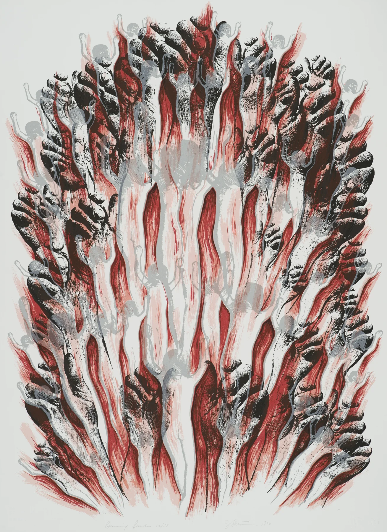 Burning Bush 1990, 7-c screenprint, 29.75" x 21.75", ed: 58, $1250.